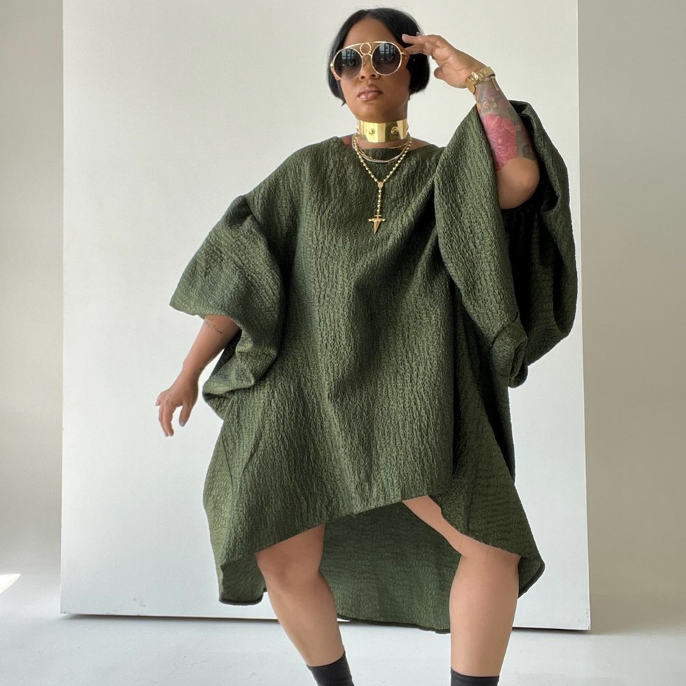 Green Balloon Dress